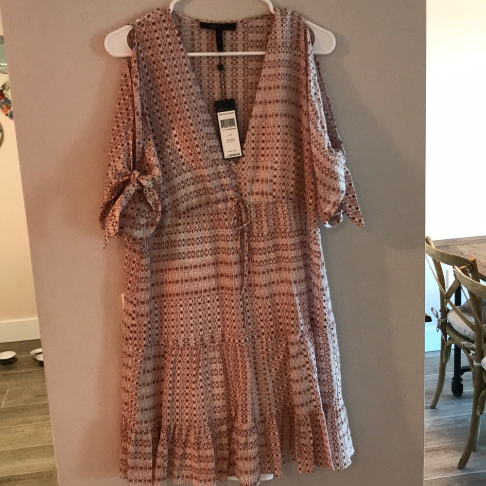 NEW Jeweled mosaic drawstring dress